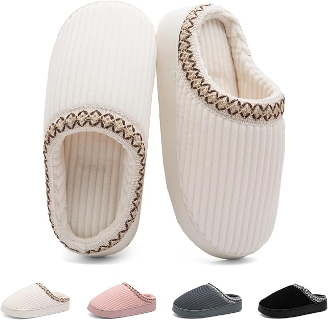 custom memory foam plush slipper finished style with color options