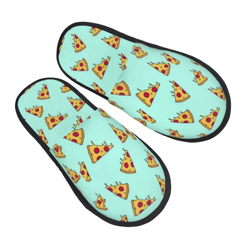 Printed Pizza Slippers