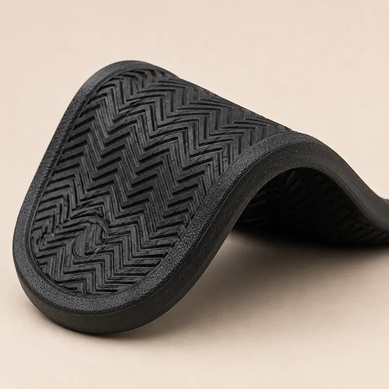 Black TPR sole for custom panda plush slippers