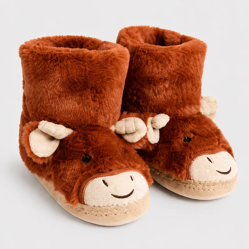 Custom cow boot slippers