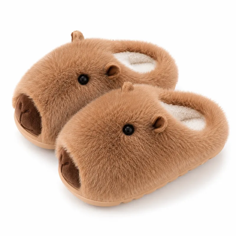 Classic Capybara Plush Slippers
