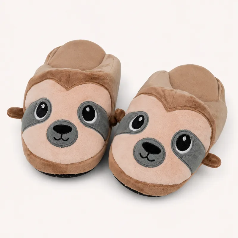 Cartoon Sloth Face Slippers