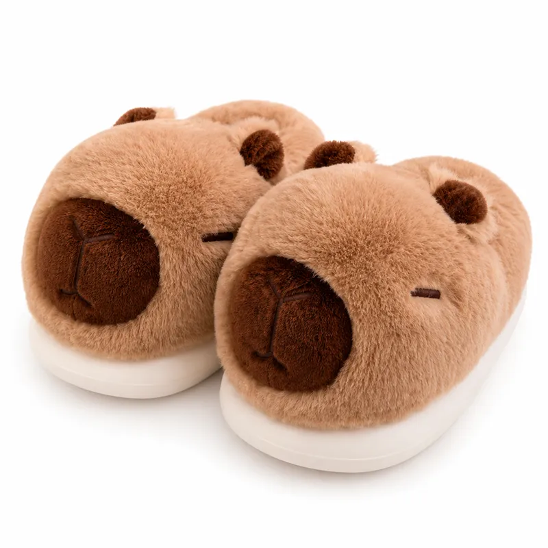 Cozy Capybara Plush Slippers