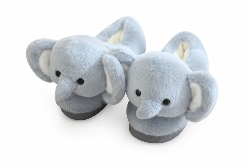 Custom elephant plush slippers