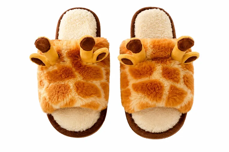 Custom Giraffe Plush Slippers