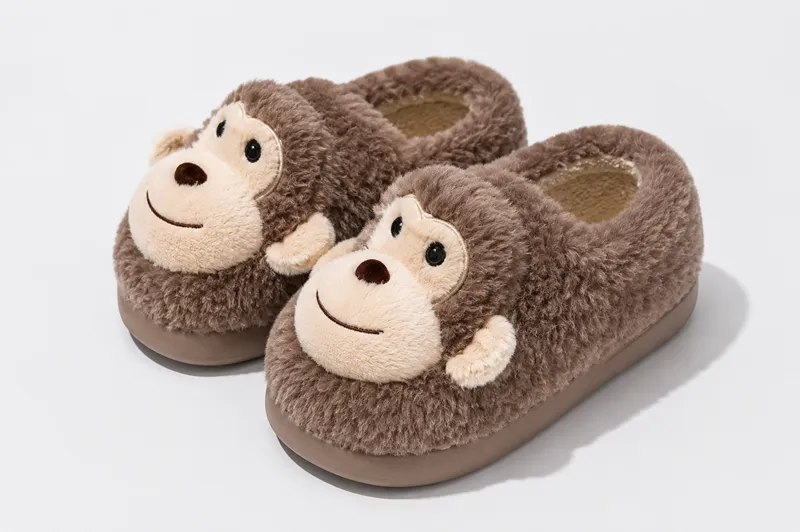 Custom Monkey Plush Slippers