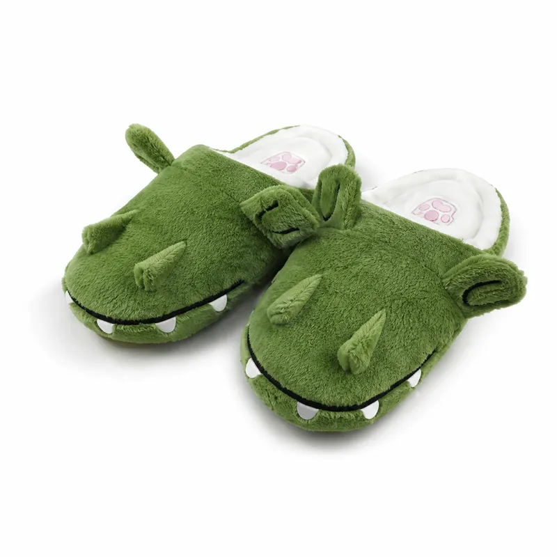 Minimalist Crocodile Plush Slippers