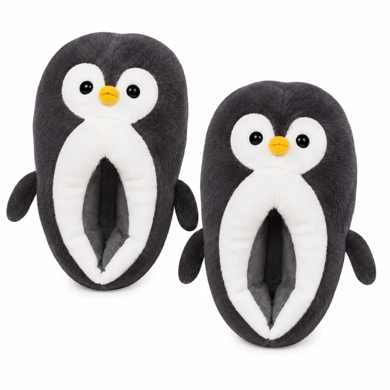 Full Body Penguin Plush Slippers