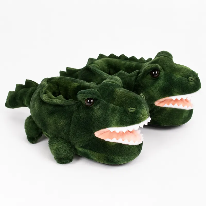 Realistic Crocodile Plush Slippers