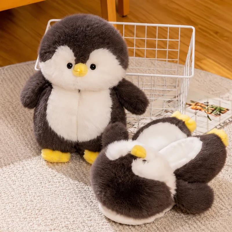 Round Penguin Plush Slippers