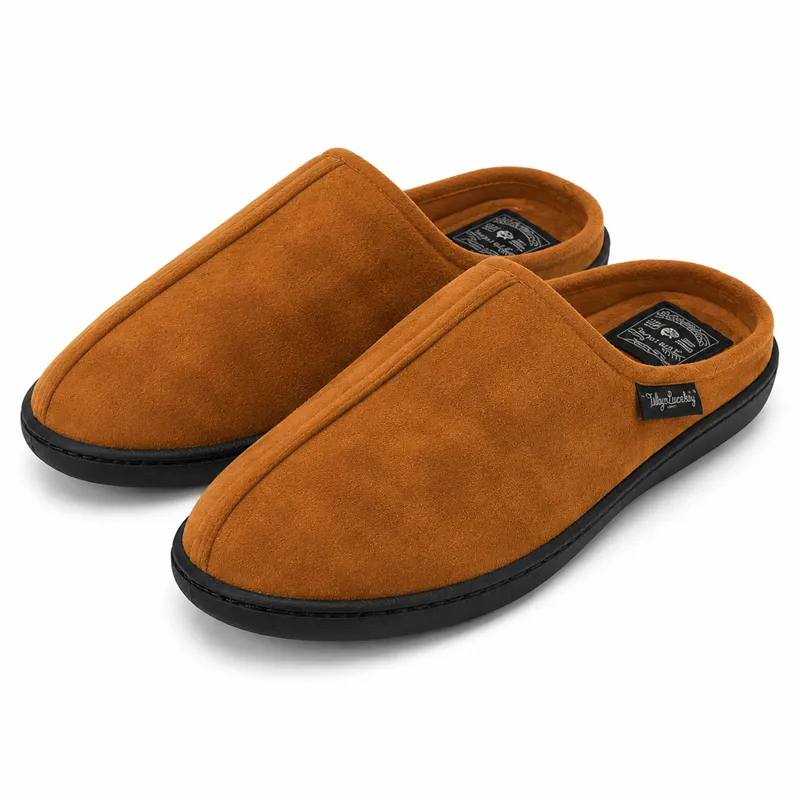 Faux Suede Scuff Slippers