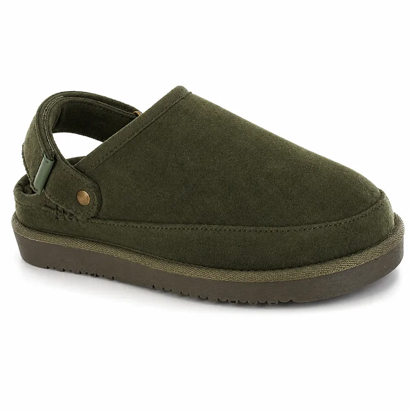 Faux Suede Slingback Slippers
