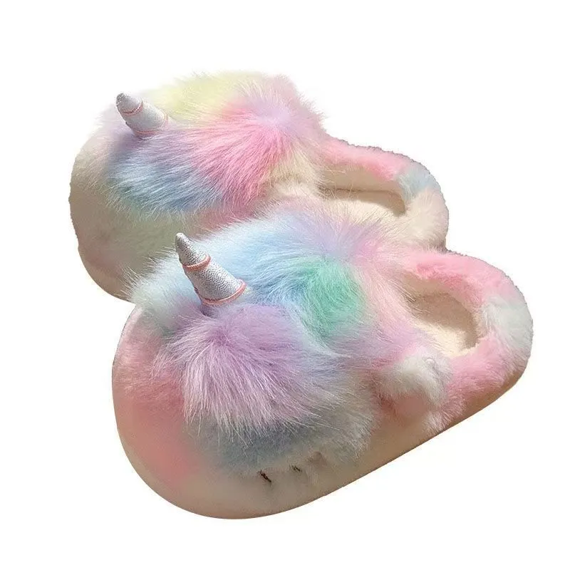 Custom 3D mascot plush slippers with dimensional character details
